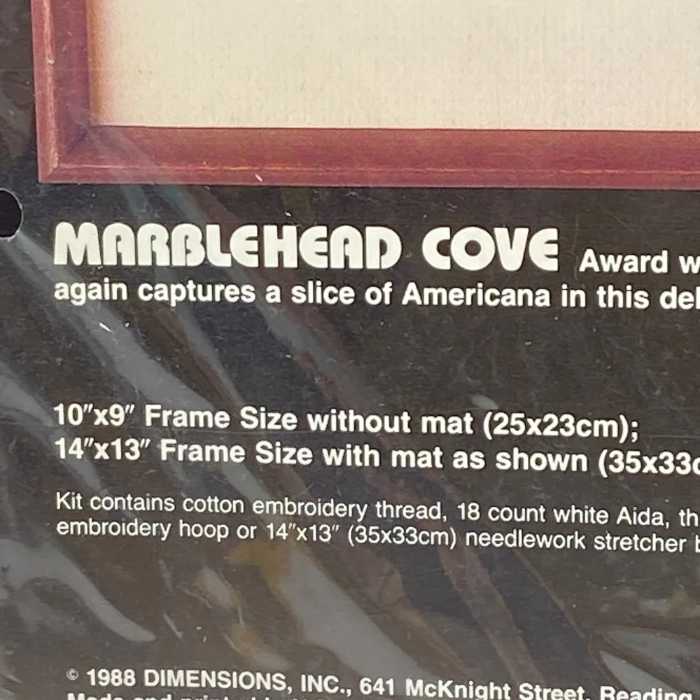 Sealed Counted Cross-Stitch Kit DIMENSIONS #3663 Marblehead Cove 10